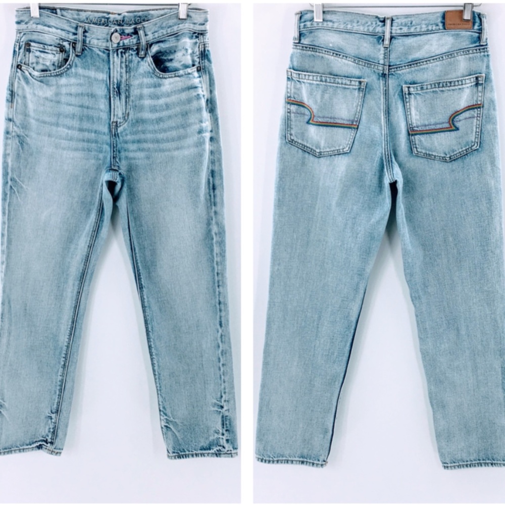 RAINBOW VINTAGE American Eagle Women's Jeans Blue 90s Light Wash Sz 2
